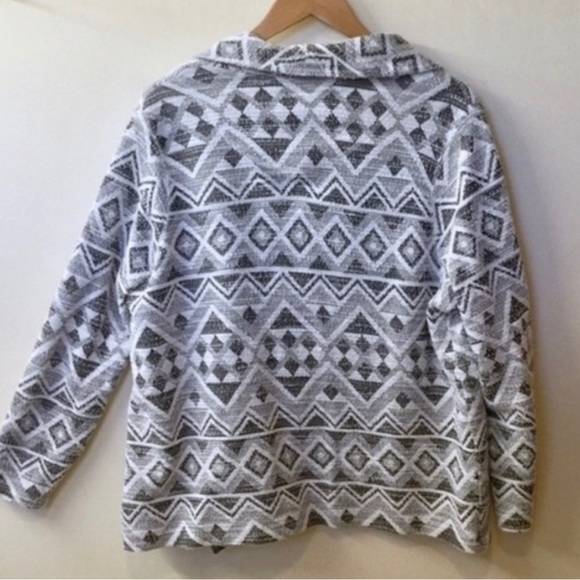 Lucky Brand Tribal Pattern Button Front Blazer Jacket Size M - Picture 5 of 13